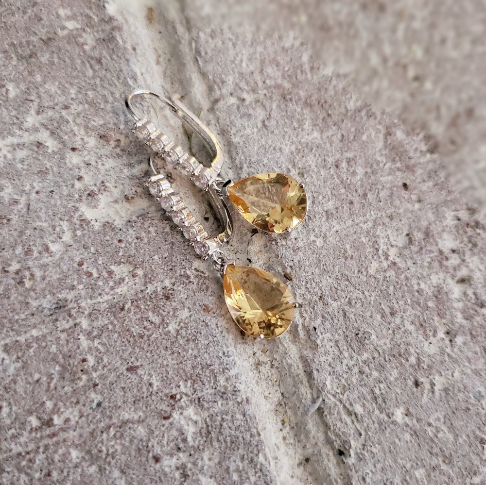 2/$20 Sterling & Morganite Drop Earrings